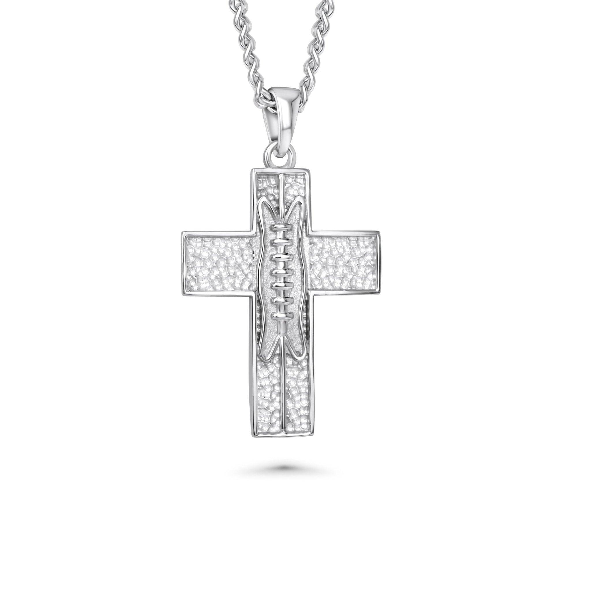 Pigskin Football Cross Necklace - Maximum Velocity Sports