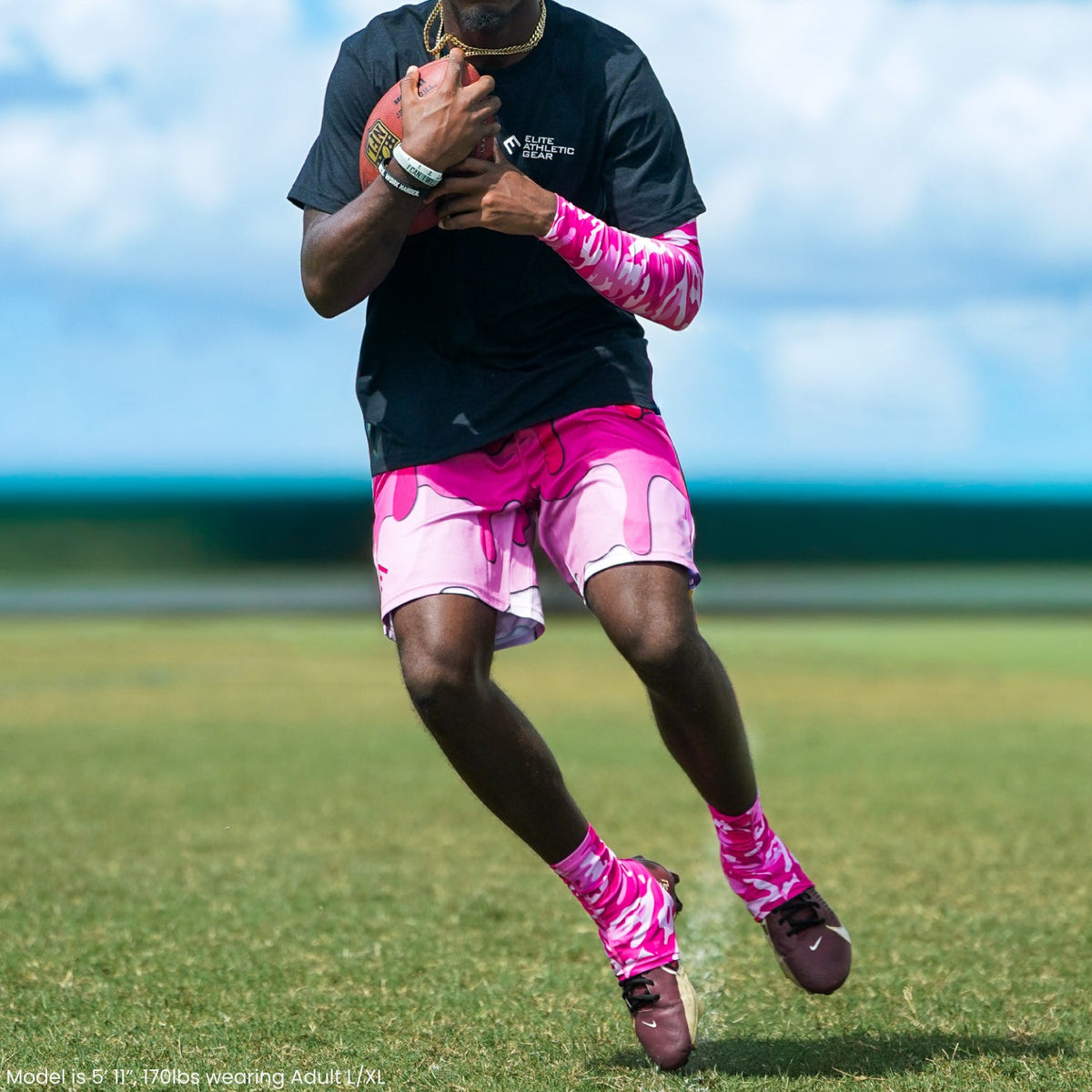 Pink Camo Breast Cancer Awareness Cross Cleat Covers (Spats) - Maximum Velocity Sports
