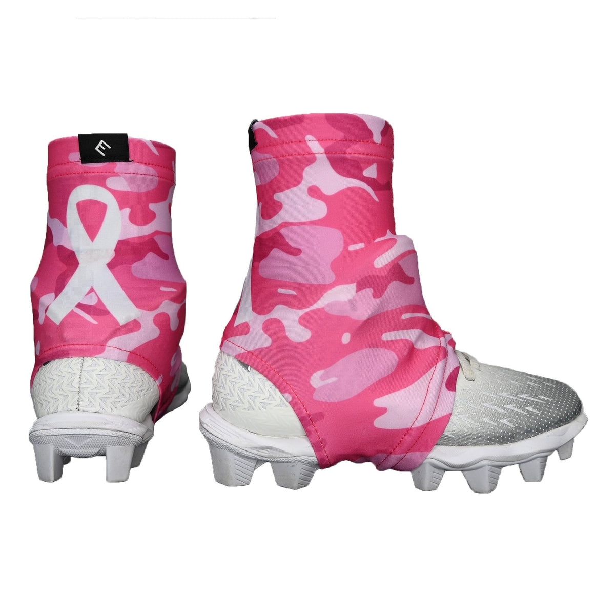 Pink Camo Breast Cancer Awareness Cross Cleat Covers (Spats) - Maximum Velocity Sports