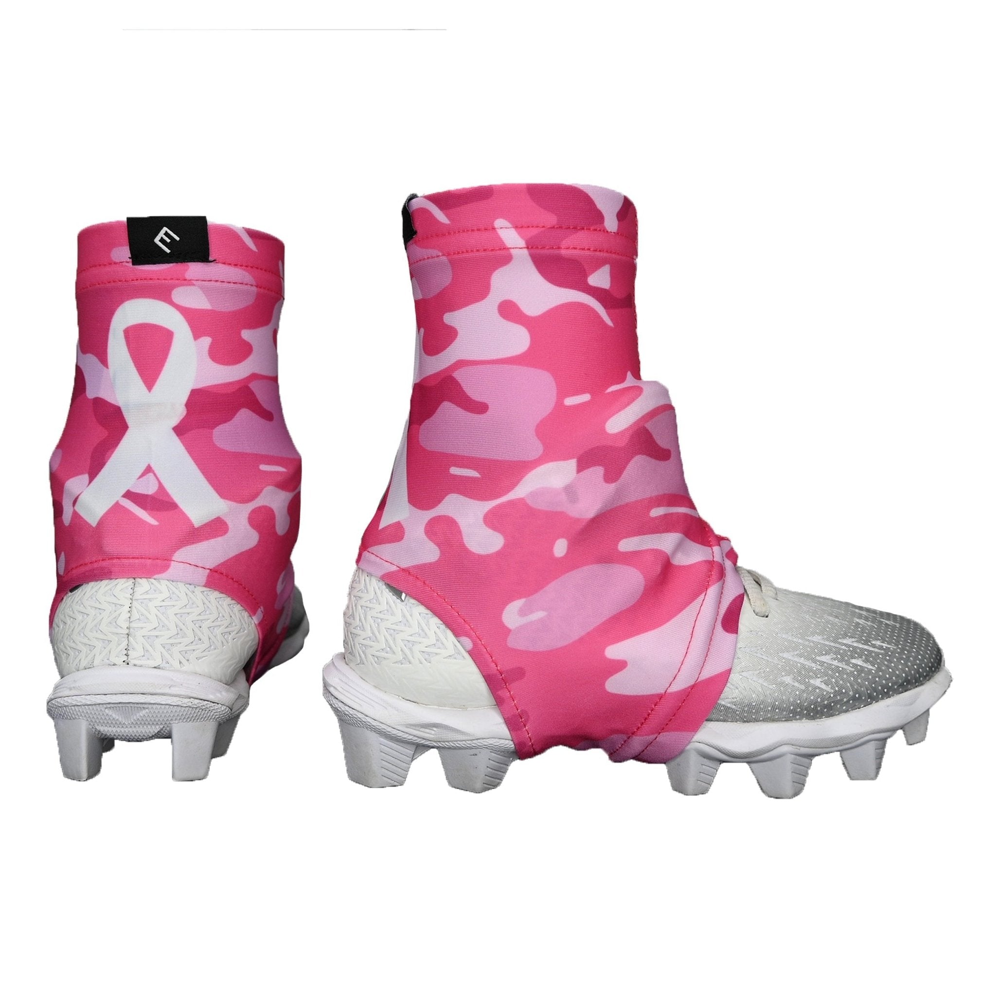 Pink Camo Breast Cancer Awareness Cross Cleat Covers (Spats) - Maximum Velocity Sports