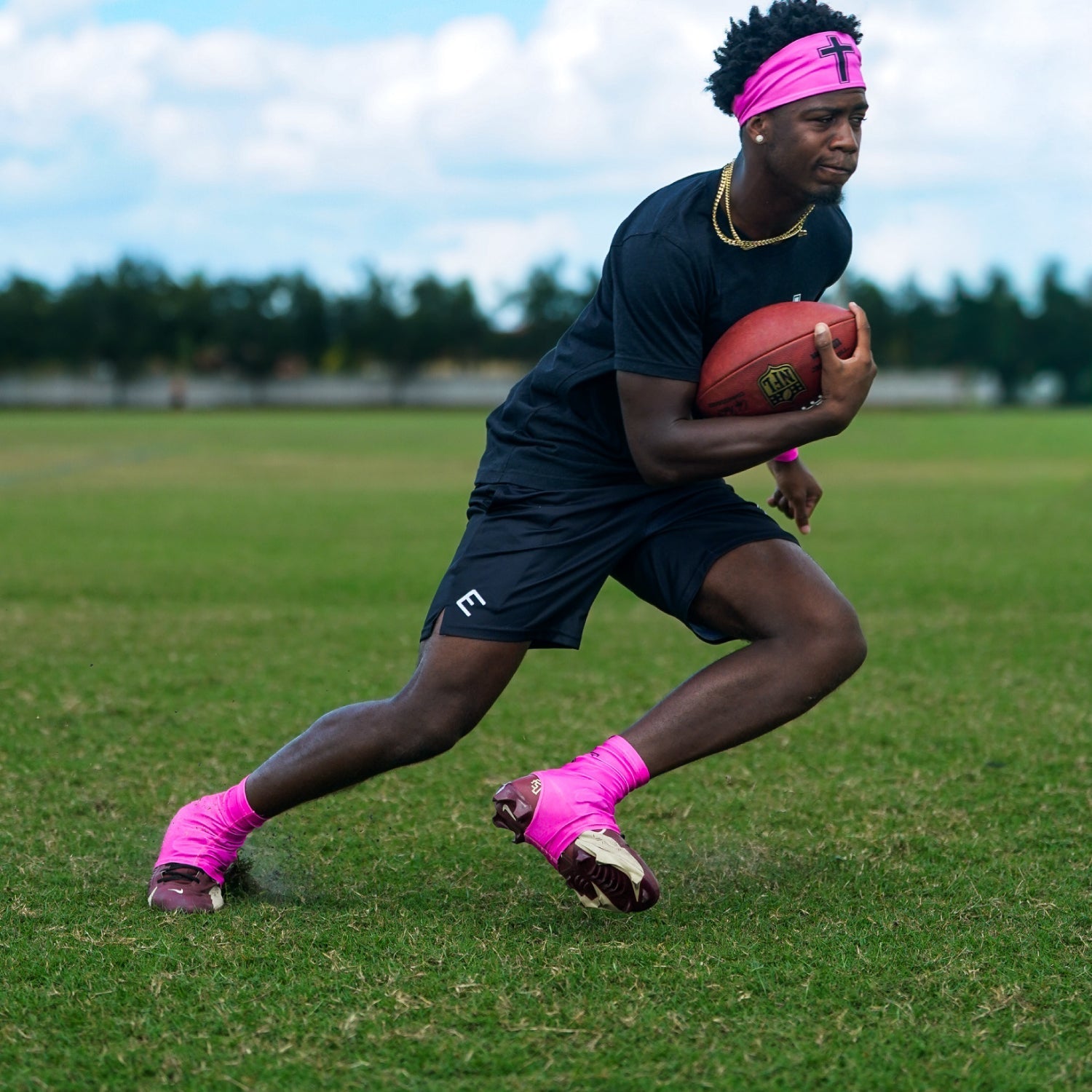 Pink Cleat Covers (Spats) - Maximum Velocity Sports