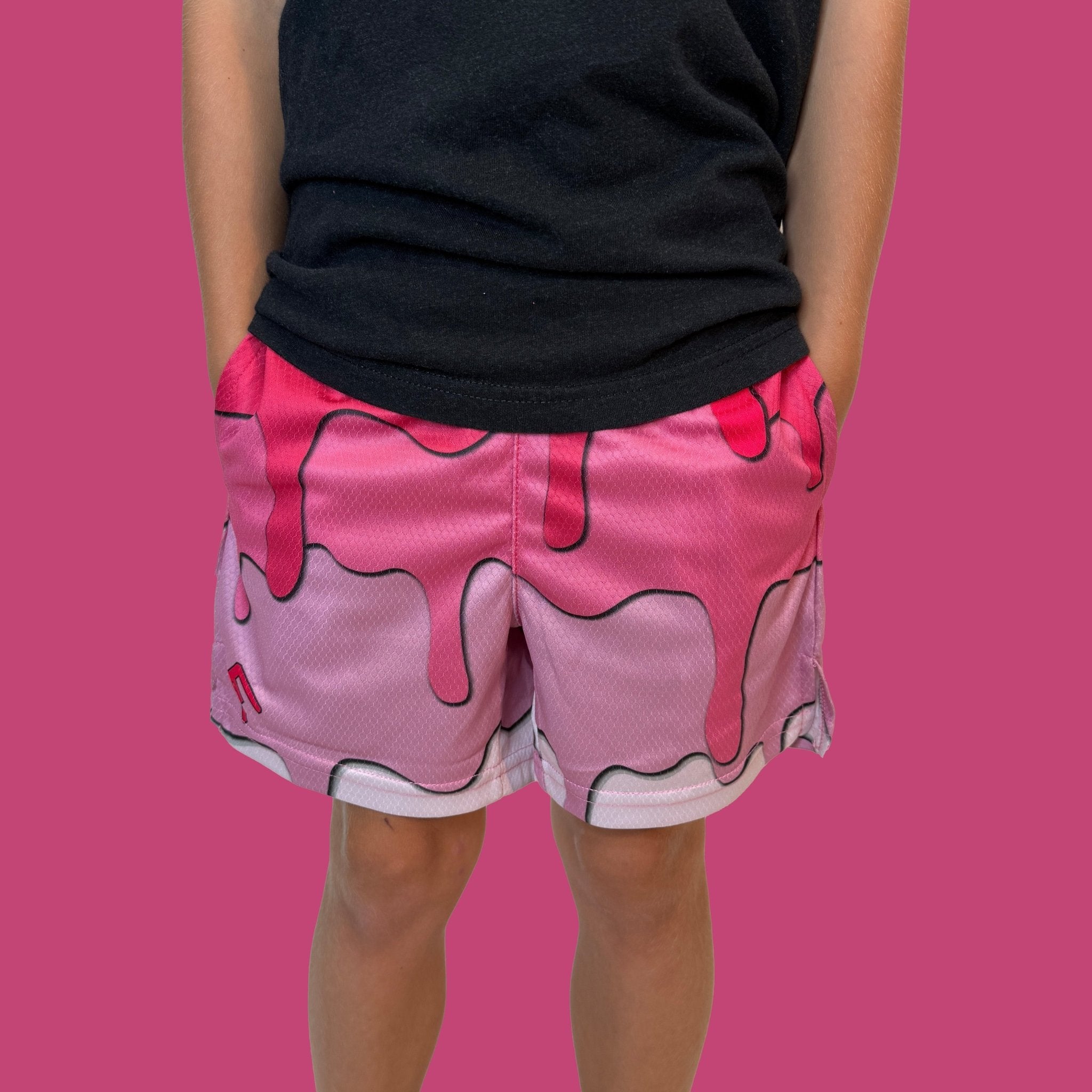 Pink Drippy Shorts - Maximum Velocity Sports
