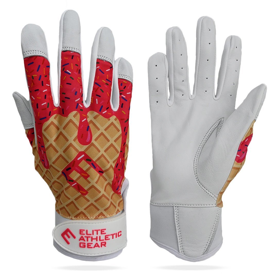 Pink Ice Cream Batting Gloves - Maximum Velocity Sports