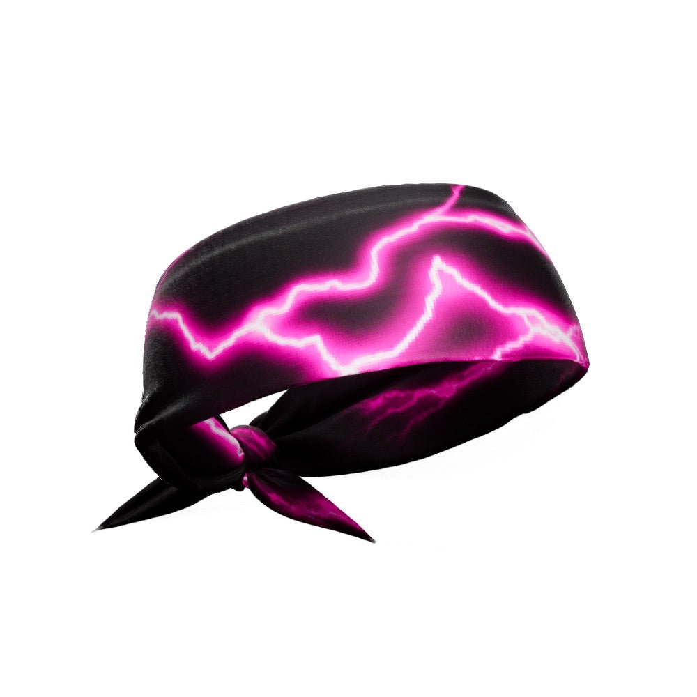 Pink Lightning Tie Headband - Maximum Velocity Sports