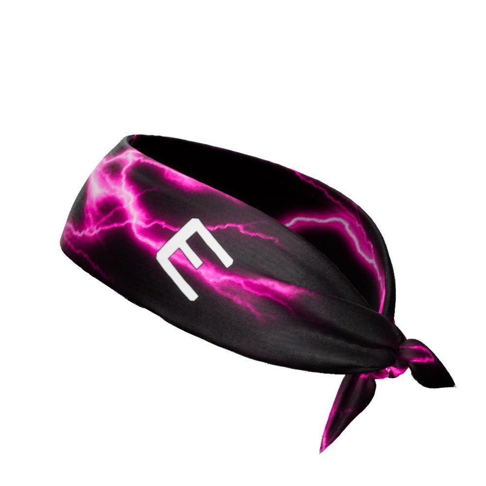 Pink Lightning Tie Headband - Maximum Velocity Sports