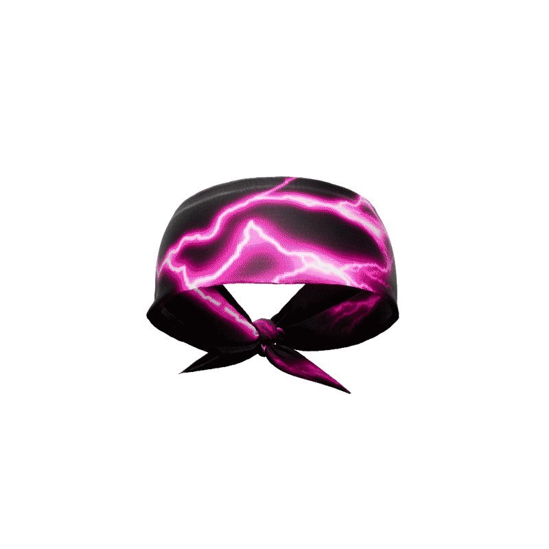 Pink Lightning Tie Headband - Maximum Velocity Sports
