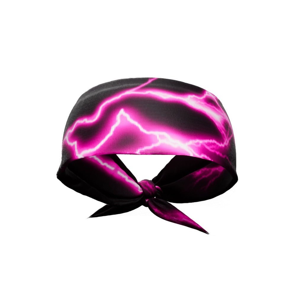 Pink Lightning Tie Headband - Maximum Velocity Sports