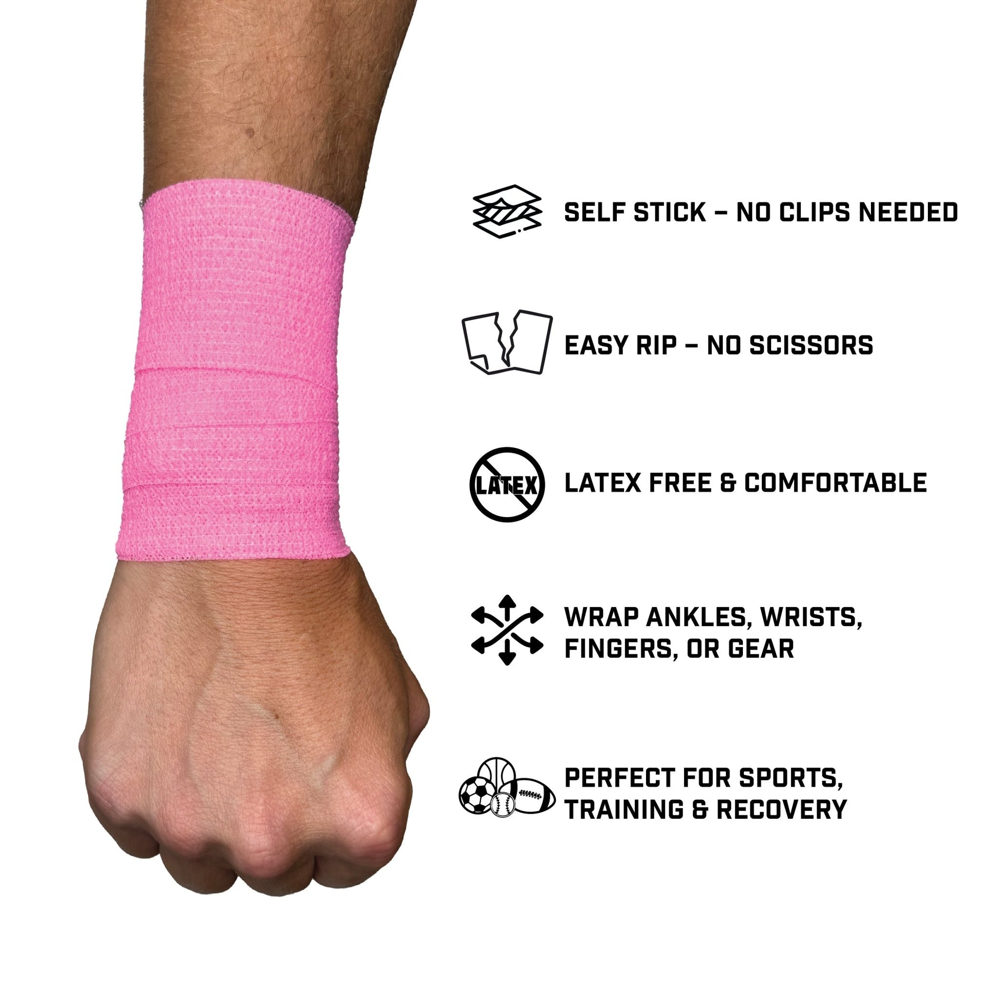 Pink Self Stick Athletic Tape - Maximum Velocity Sports