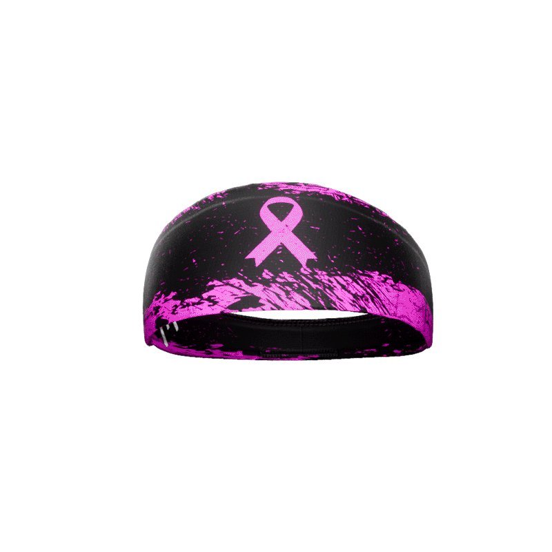 Pink Splattered Breast Cancer Headband - Maximum Velocity Sports