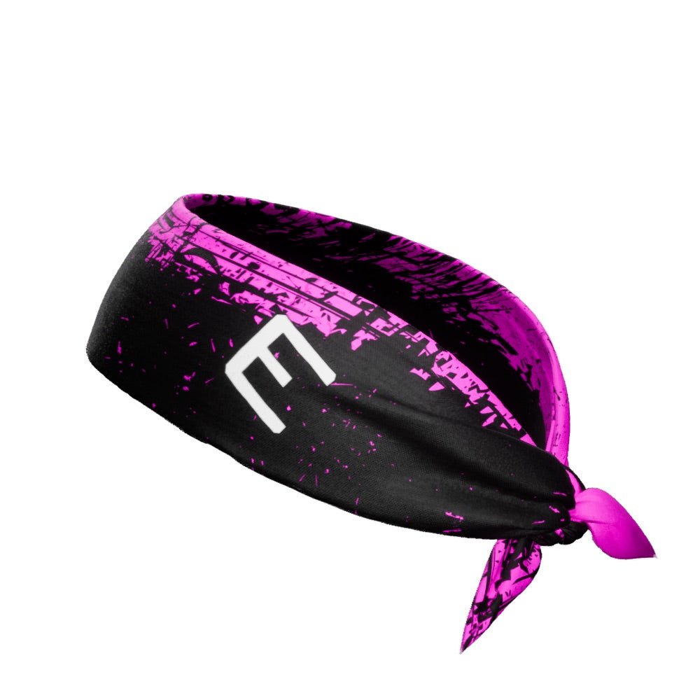 Pink Splattered Breast Cancer Tie Headband - Maximum Velocity Sports