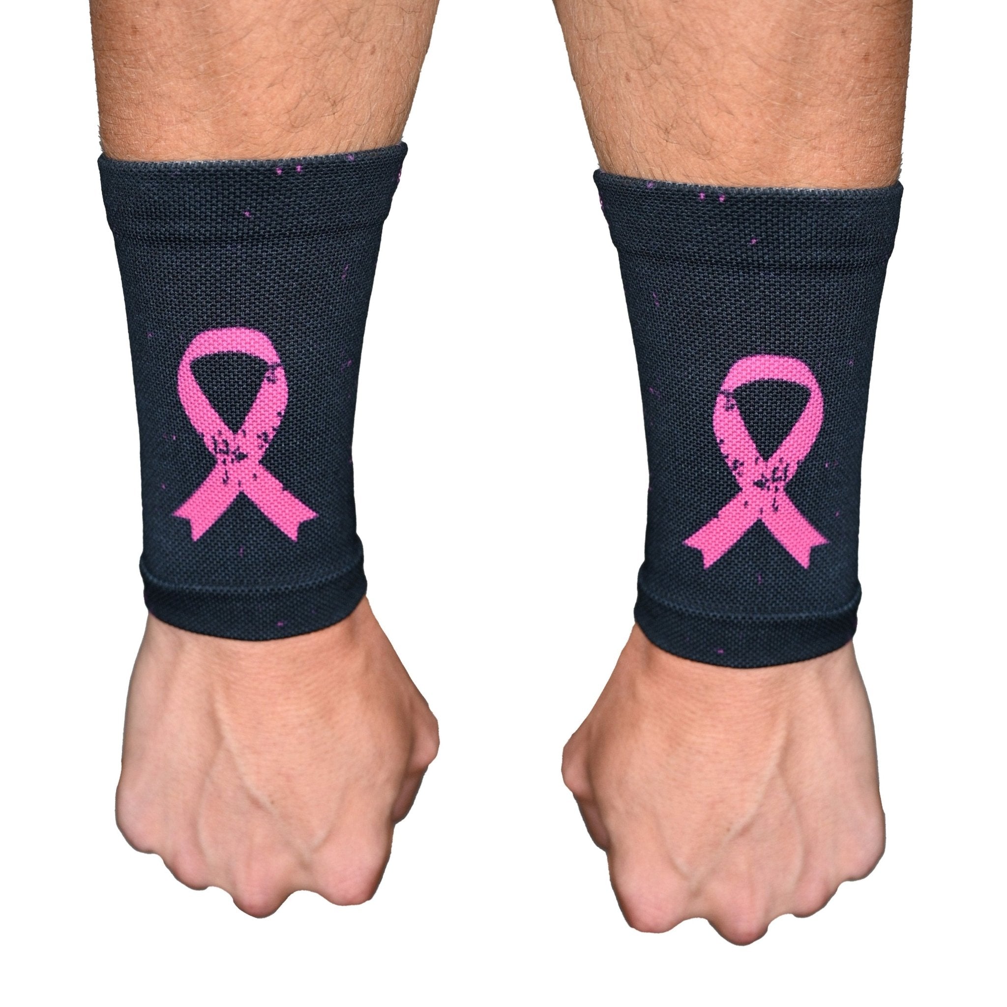 Pink Splattered Breast Cancer Wrist Support Sleeves - Maximum Velocity Sports