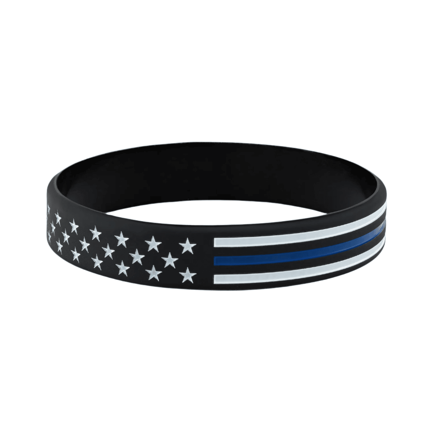 Police Thin Blue Line American Flag Bracelet - Maximum Velocity Sports