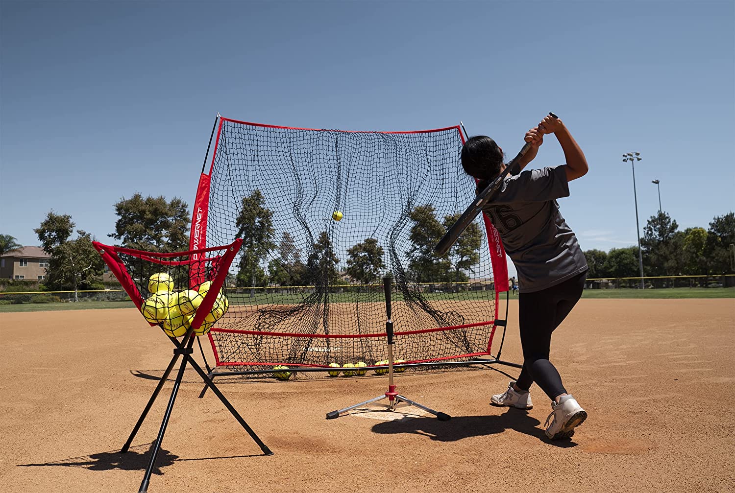 PowerNet Baseball Softball 7x7 Full Mouth Net - Maximum Velocity Sports