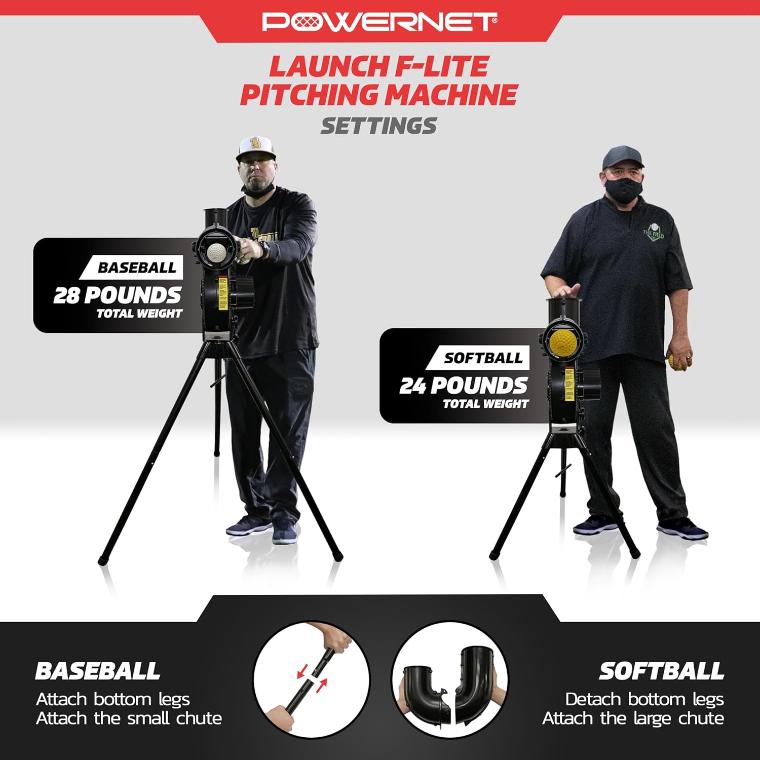 PowerNet Pro Launch F - lite Breaking Ball Machine - Maximum Velocity Sports