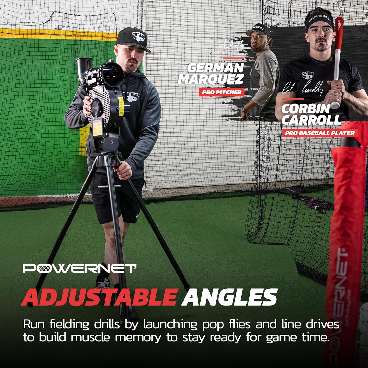 PowerNet Pro Launch F - lite Breaking Ball Machine - Maximum Velocity Sports