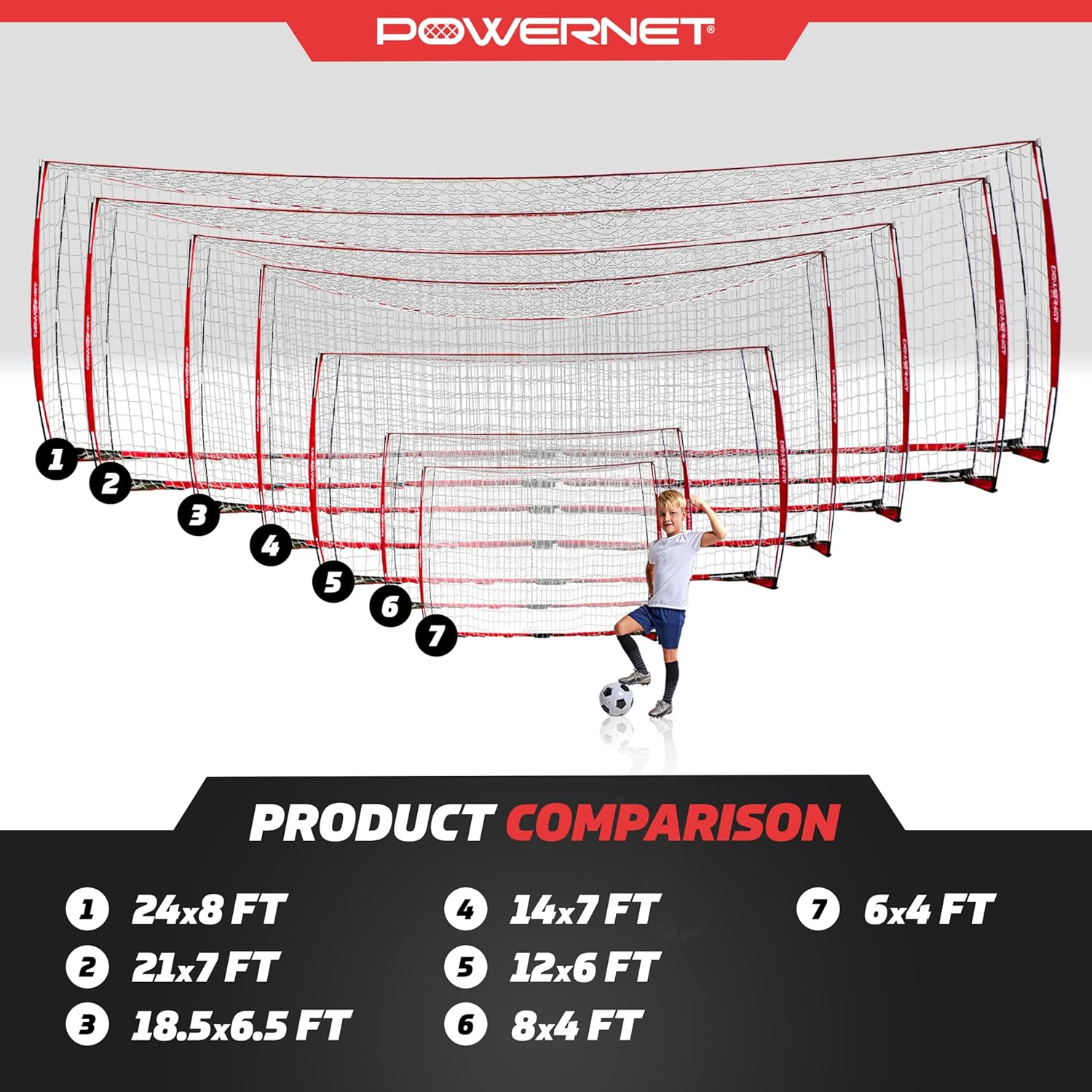 Powernet Soccer Goal 21x7 - Maximum Velocity Sports