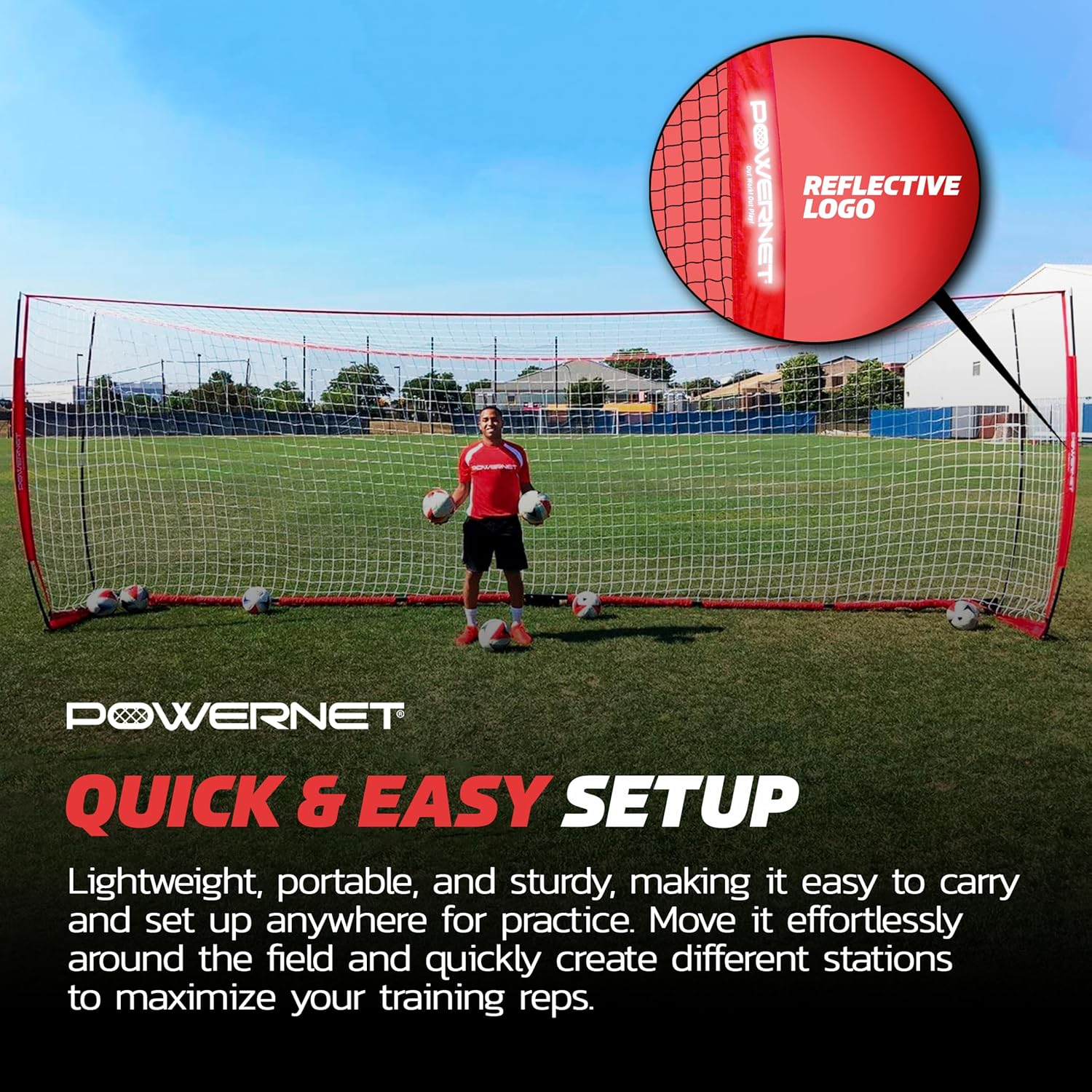 Powernet Soccer Goal 21x7 - Maximum Velocity Sports