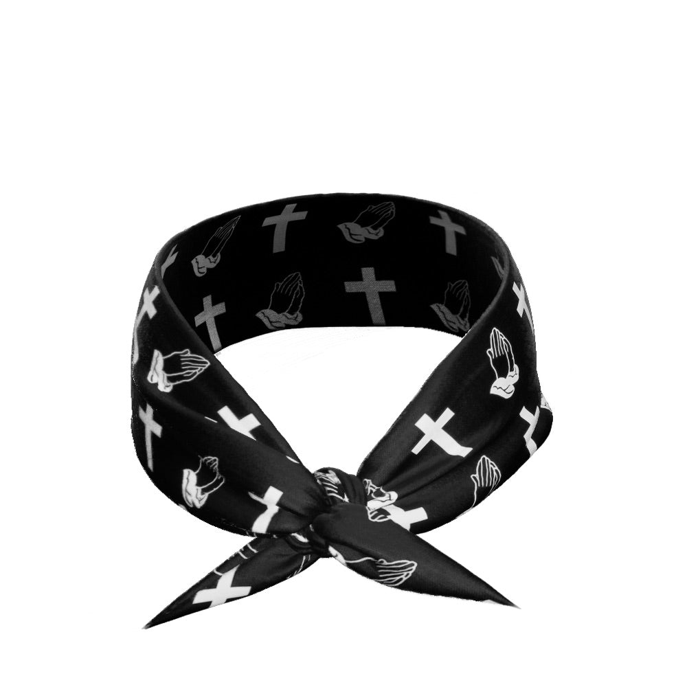 Praying Crosses Tie Headband - Maximum Velocity Sports
