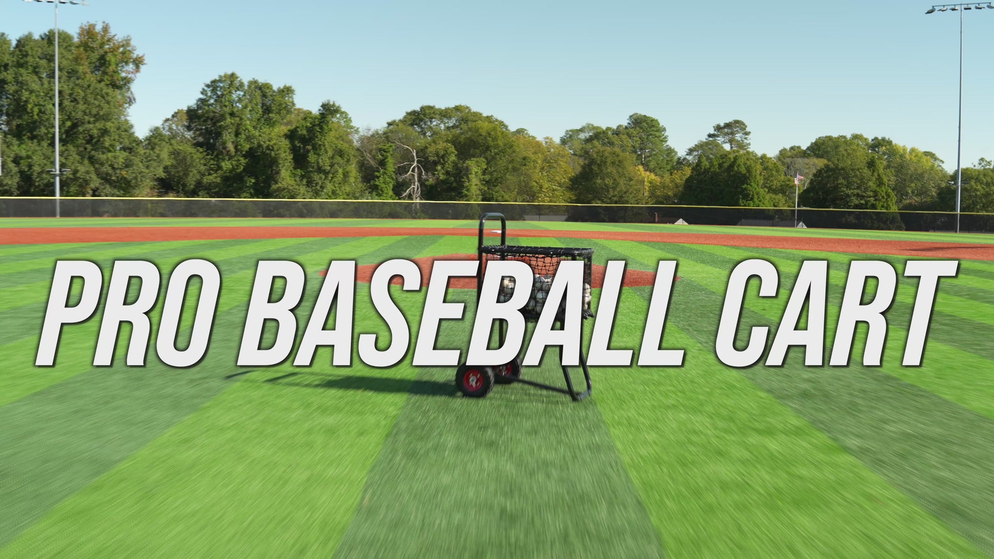 muhl tech pro ball cart with bungee net savers