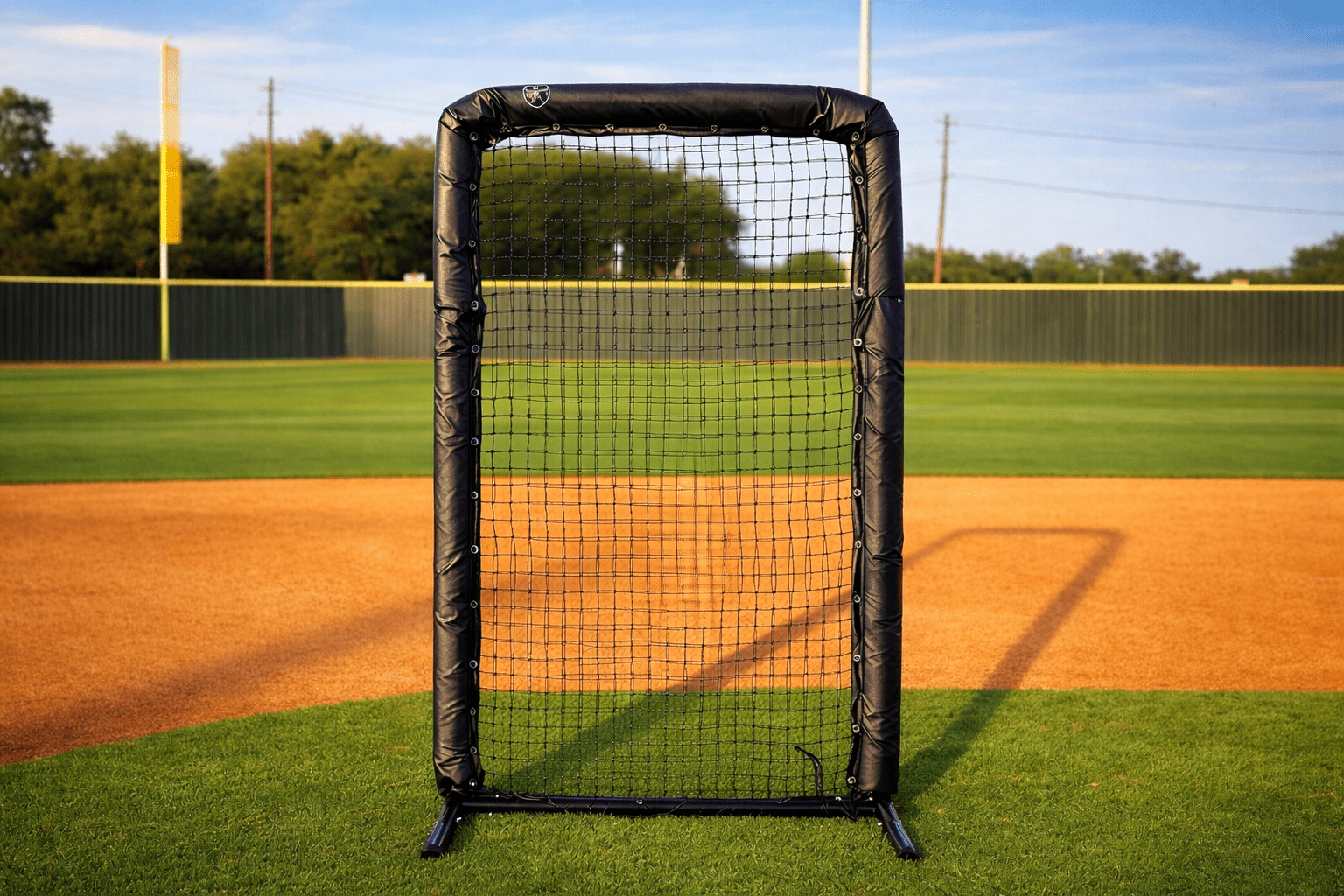 Pro 6×4 Baseball Safety Screen – 96 Netting | Portable Pitching & Field Protection Screen - Maximum Velocity Sports