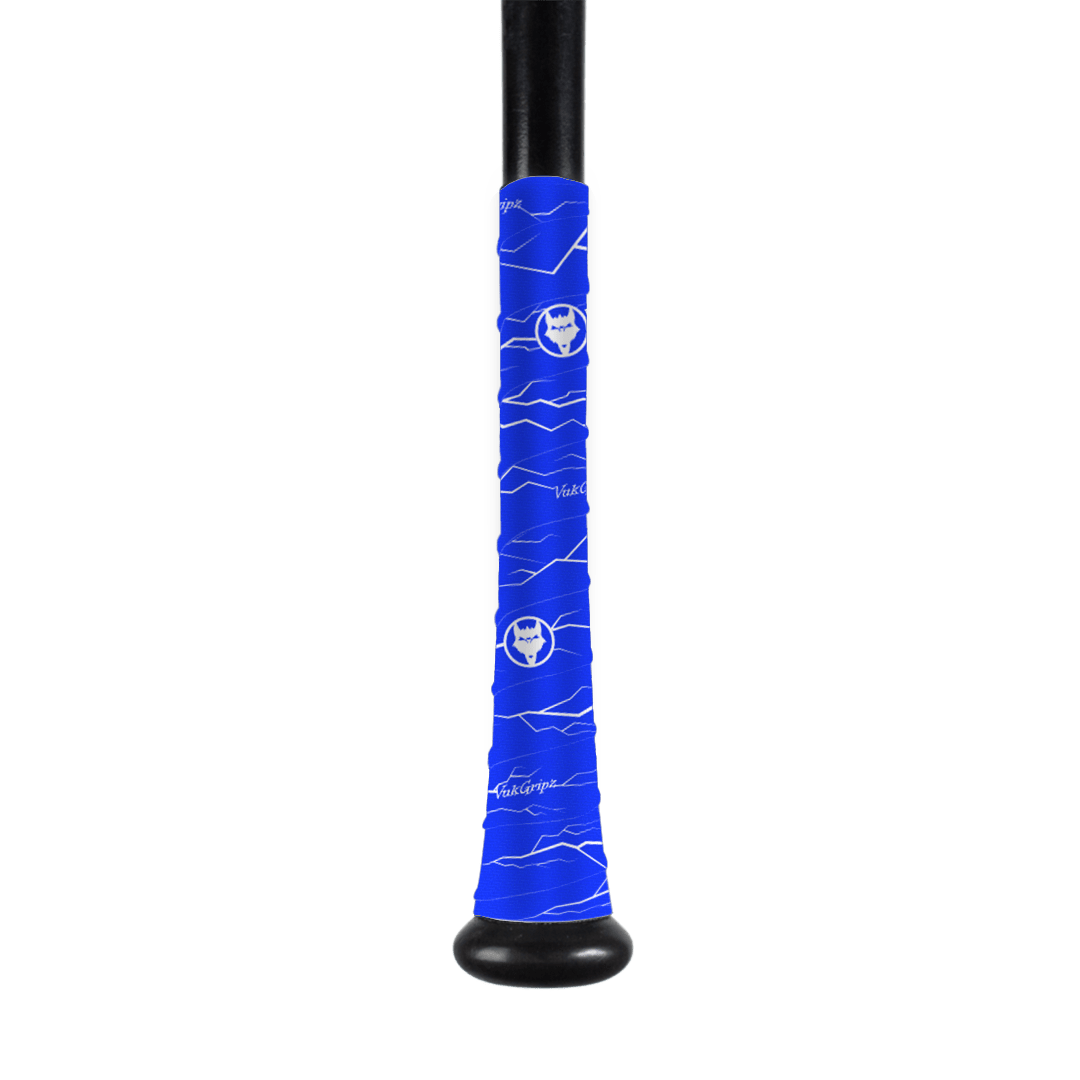 Pulse Blue Bat Grip Tape with White - Maximum Velocity Sports