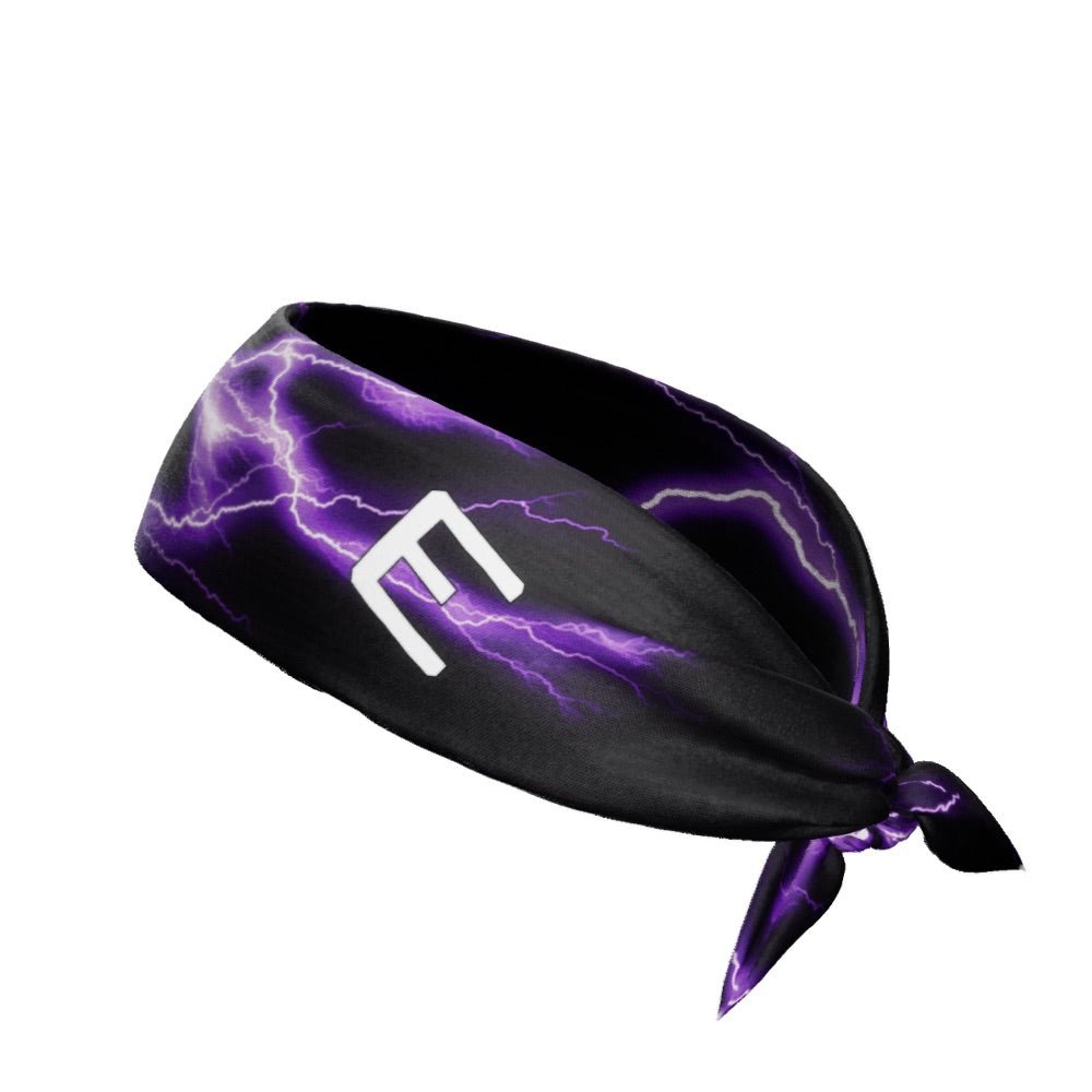 Purple Lightning Tie Headband - Maximum Velocity Sports