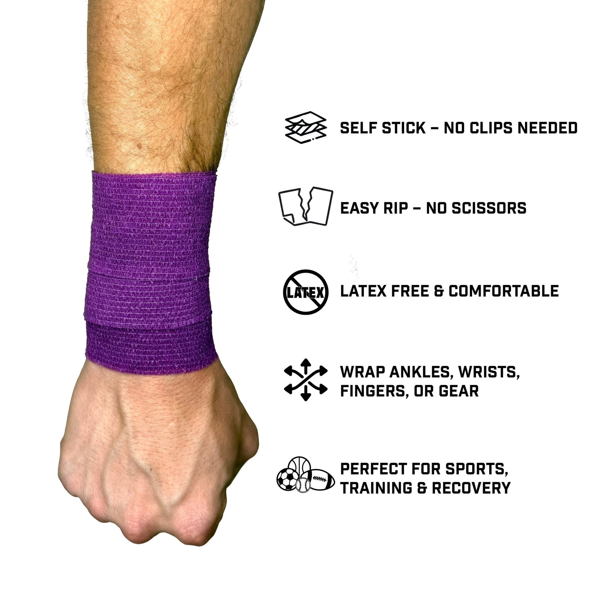 Purple Self Stick Athletic Tape - Maximum Velocity Sports