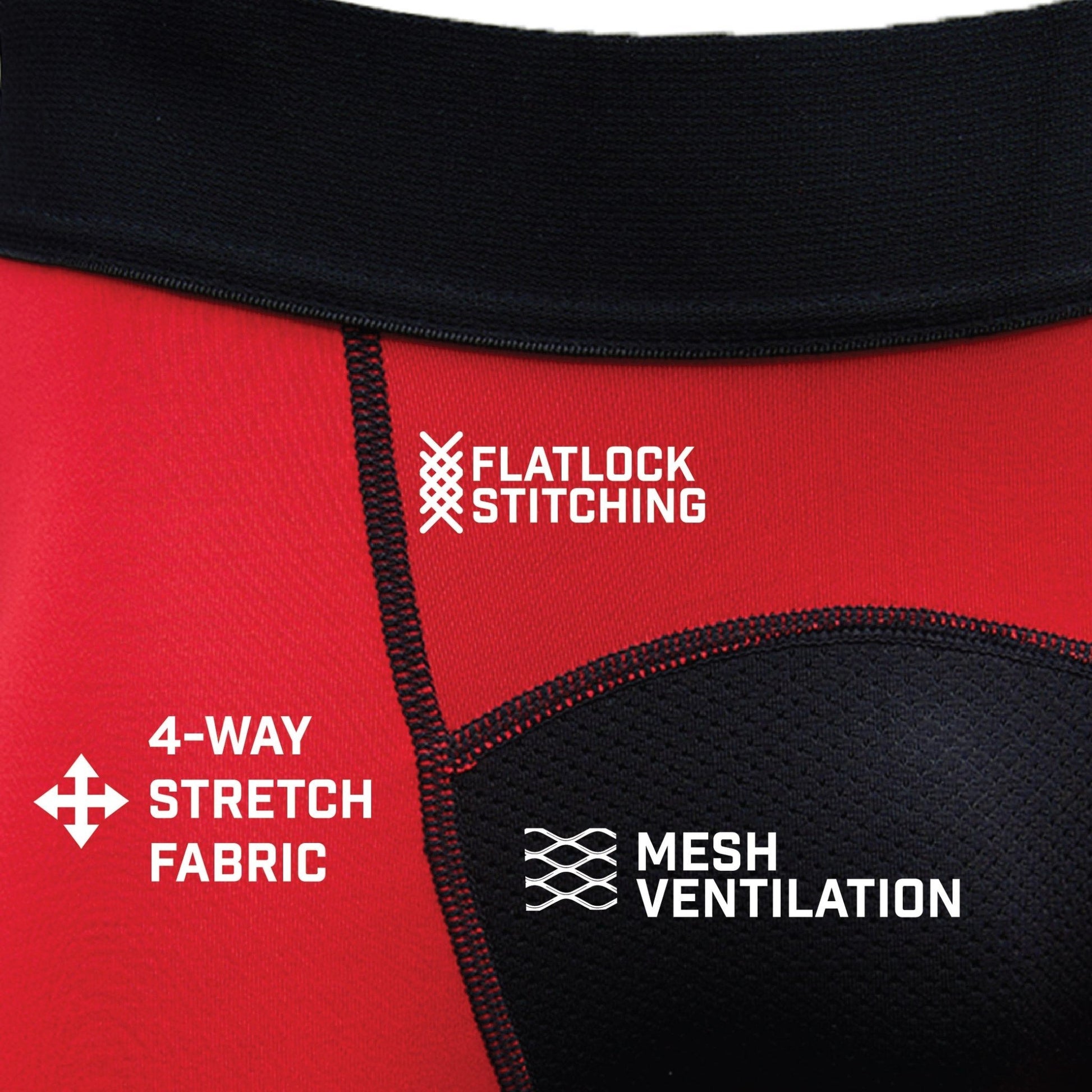 Red Compression Tights - Maximum Velocity Sports