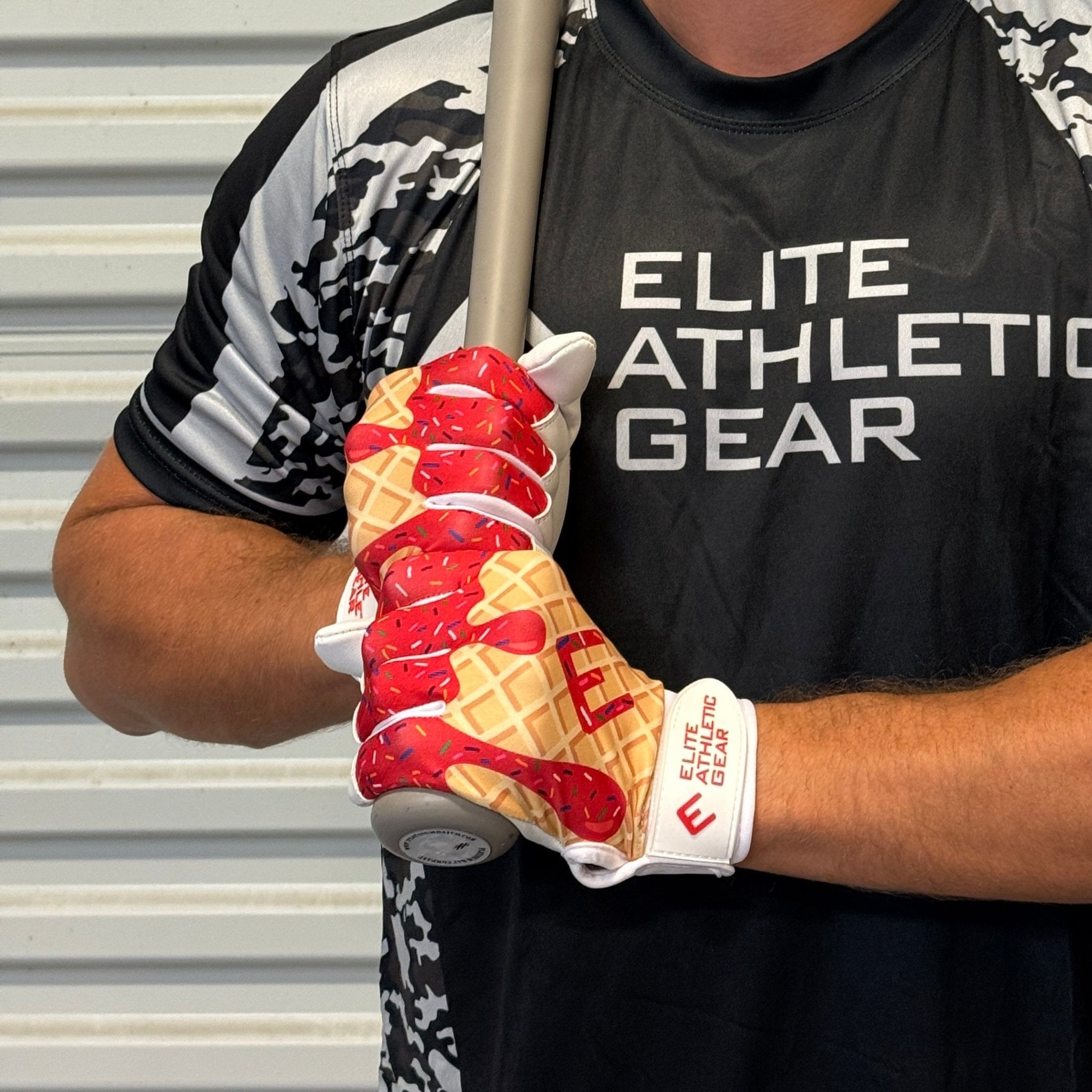 Red Ice Cream Batting Gloves - Maximum Velocity Sports