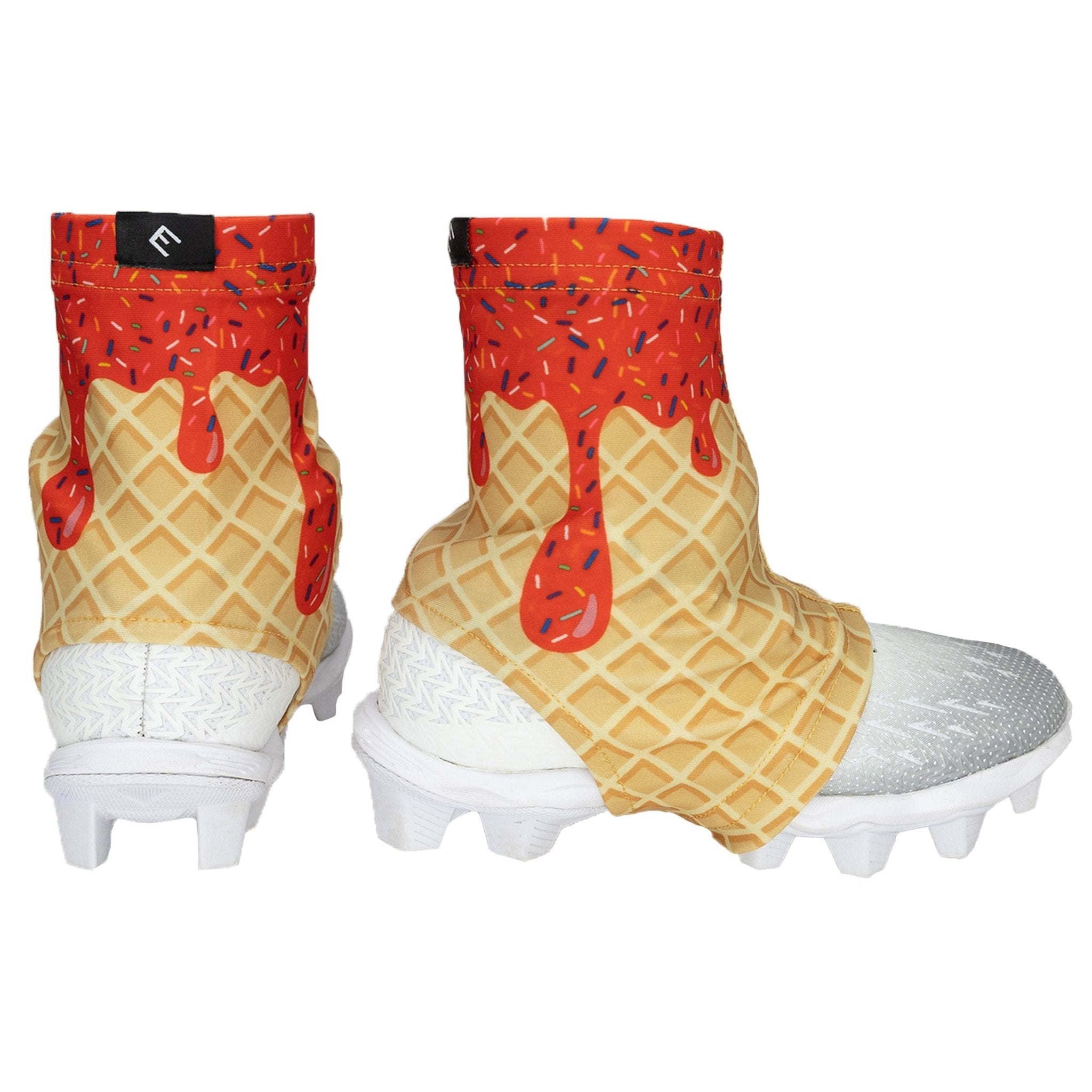 Red Ice Cream Cleat Covers (Spats) - Maximum Velocity Sports