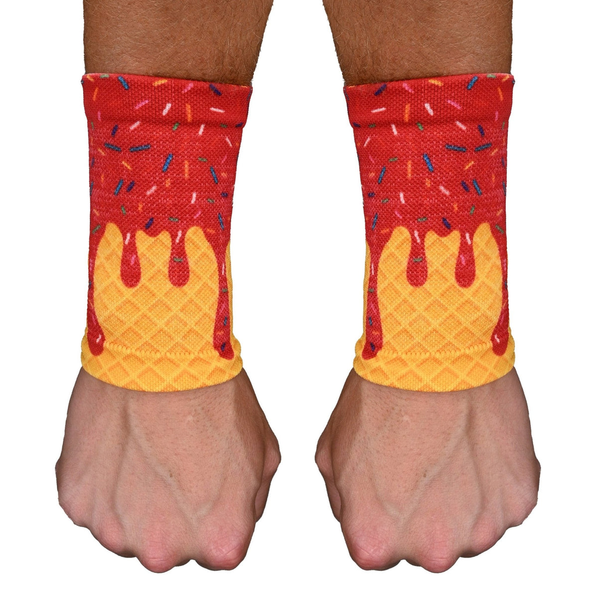 Red Ice Cream Wrist Support Sleeves - Maximum Velocity Sports