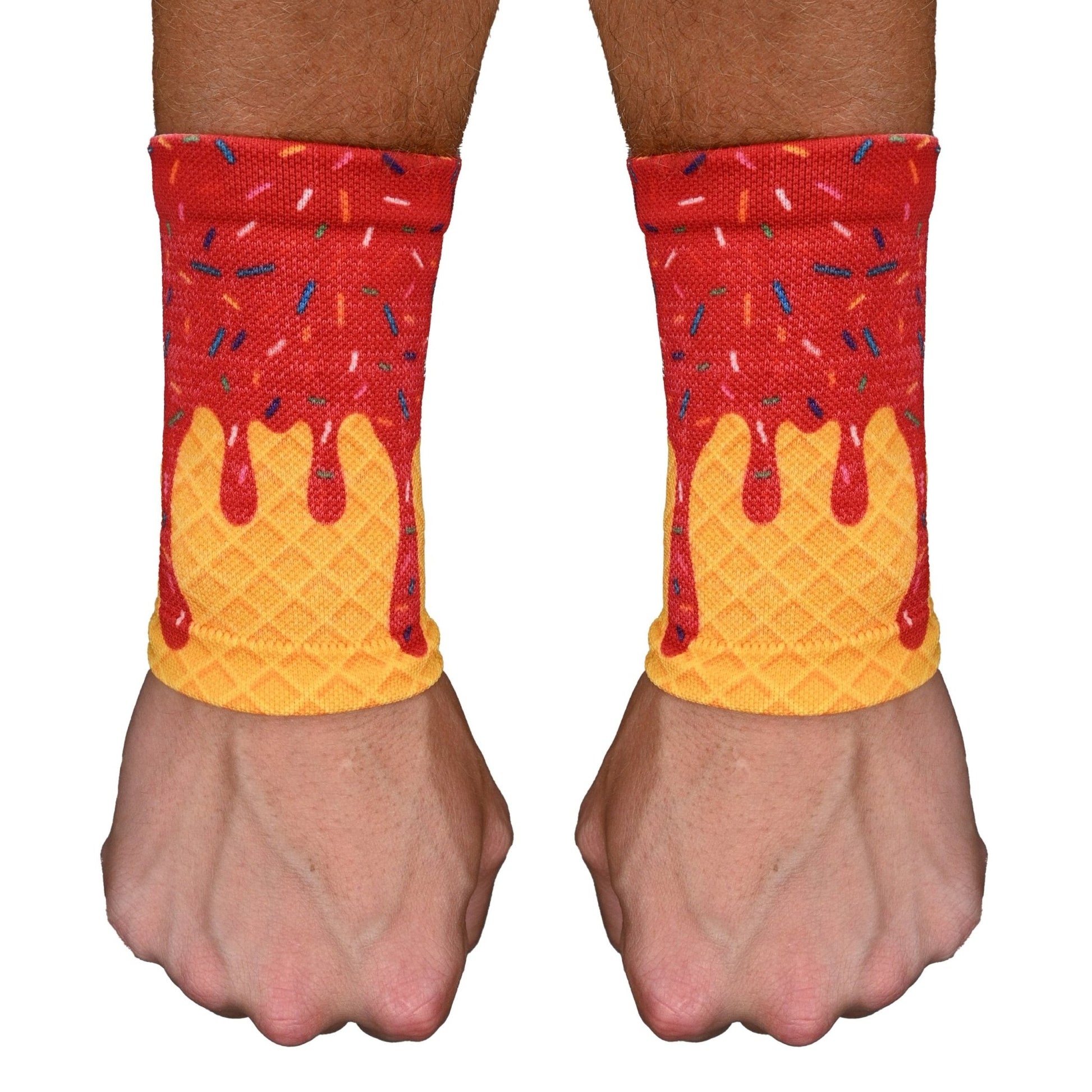 Red Ice Cream Wrist Support Sleeves - Maximum Velocity Sports