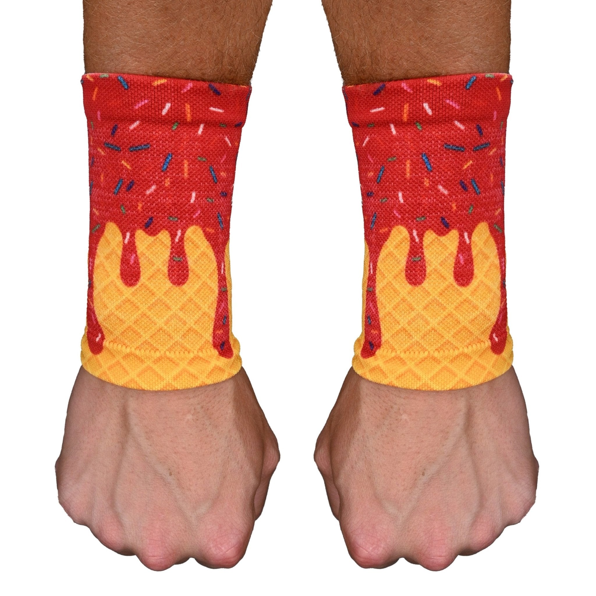 Red Ice Cream Wrist Support Sleeves - Maximum Velocity Sports