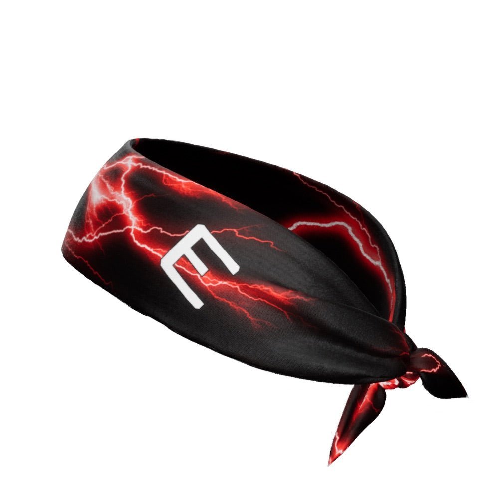 Red Lightning Tie Headband - Maximum Velocity Sports