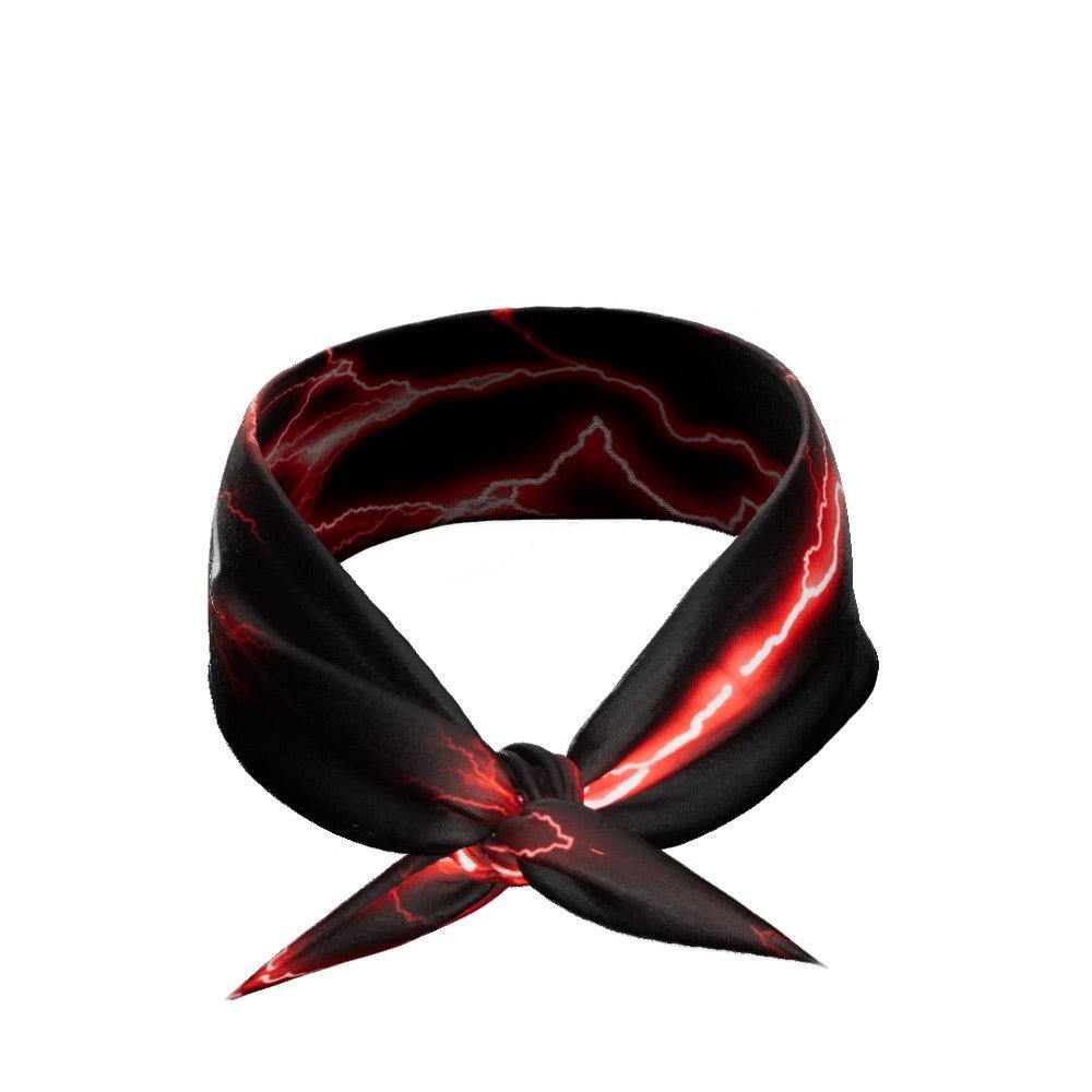 Red Lightning Tie Headband - Maximum Velocity Sports