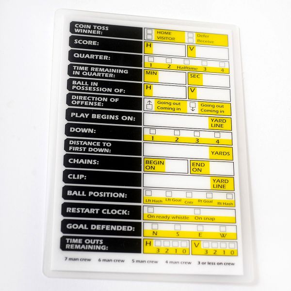 Ref Smart Severe Weather Rewritable Gamecard - Maximum Velocity Sports