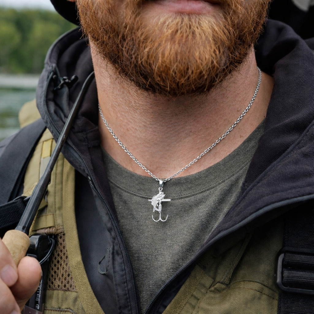 Fishing Hook Cross Necklace - Maximum Velocity Sports