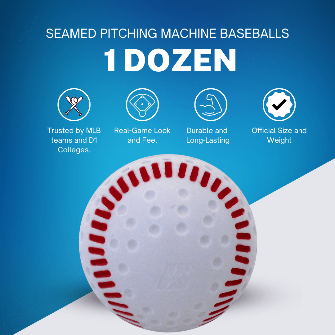 Seamed Pitching Machine Baseballs - 1 dozen - Maximum Velocity Sports