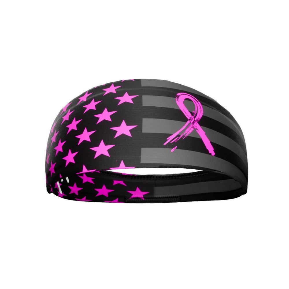 Shadow USA Flag - Breast Cancer Awareness Headband - Maximum Velocity Sports
