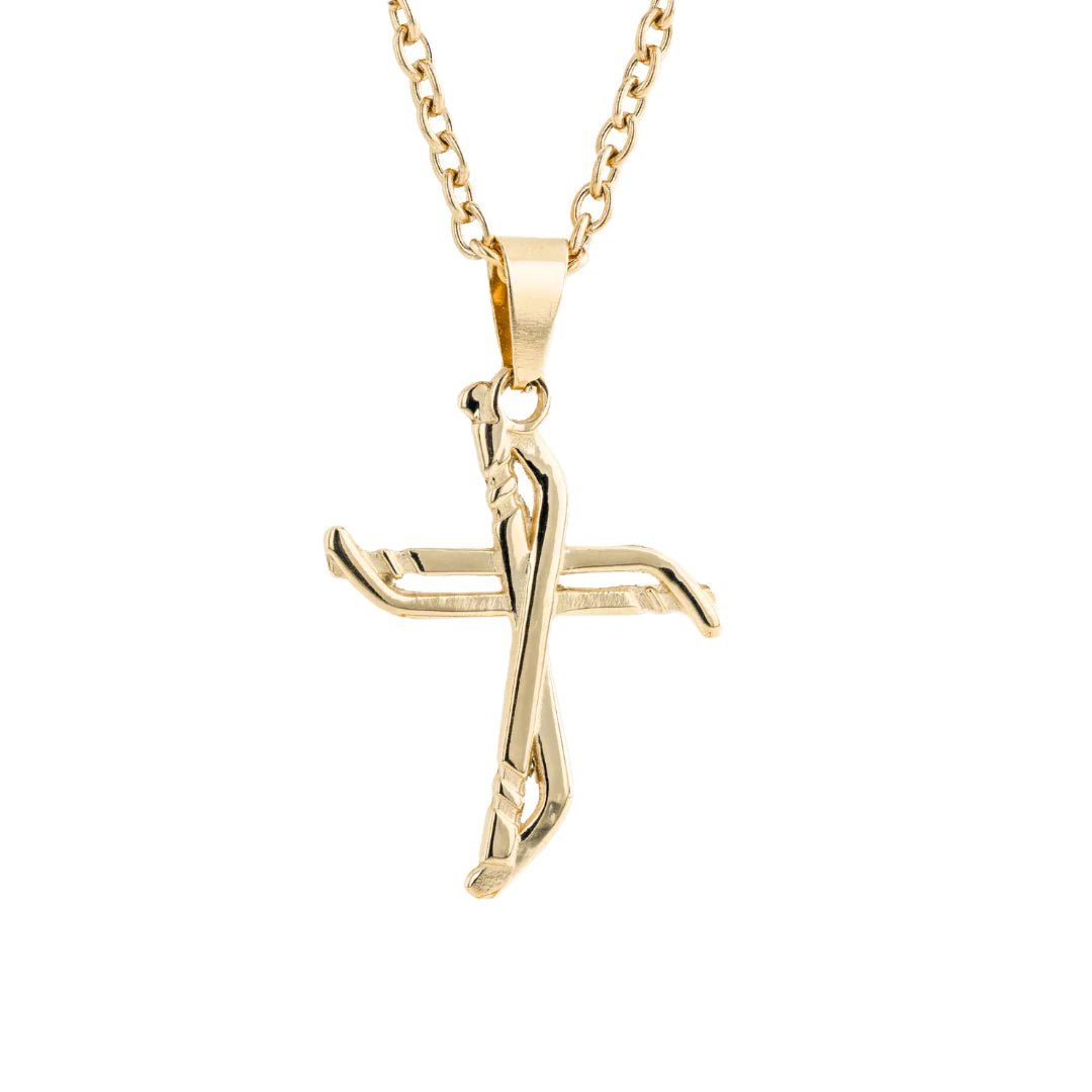 Slap Shot Hockey Cross Necklace - Maximum Velocity Sports