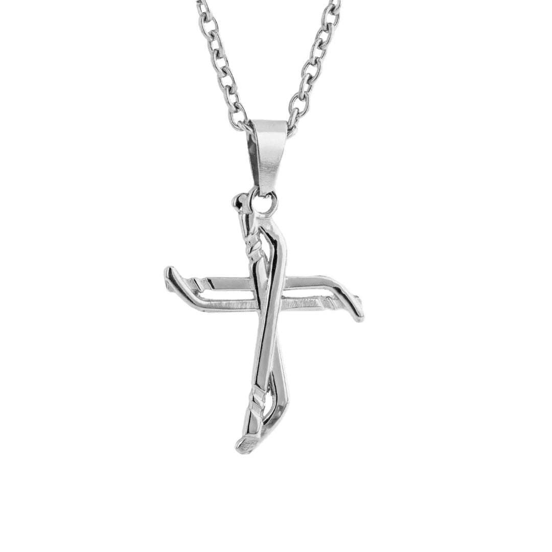 Slap Shot Hockey Cross Necklace - Maximum Velocity Sports
