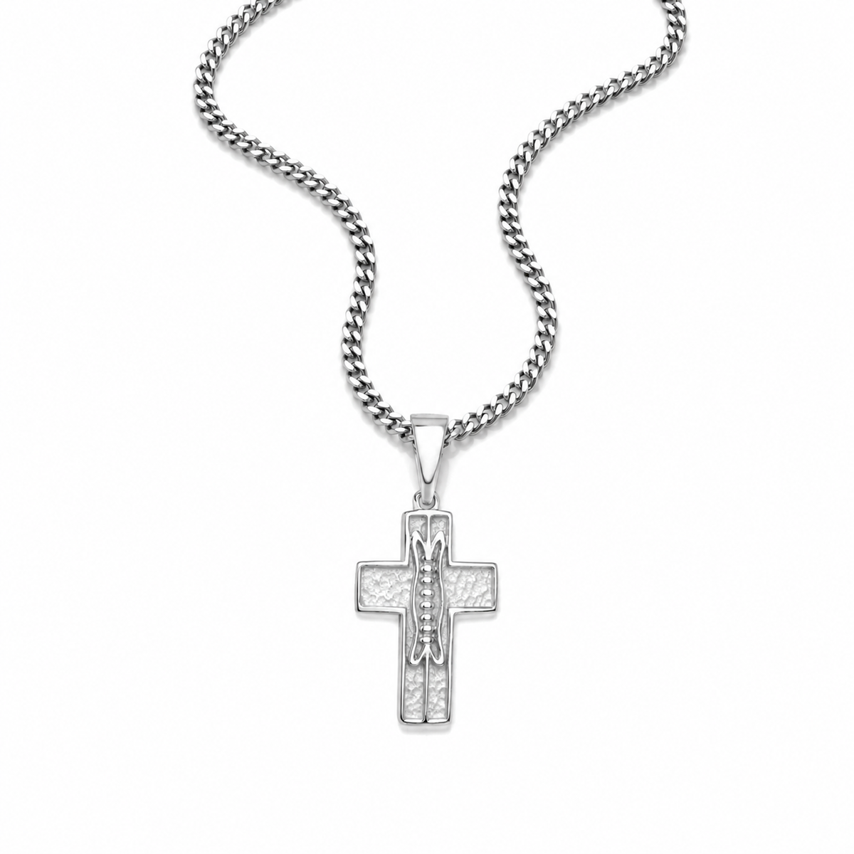 Pigskin Football Cross Necklace (Youth)