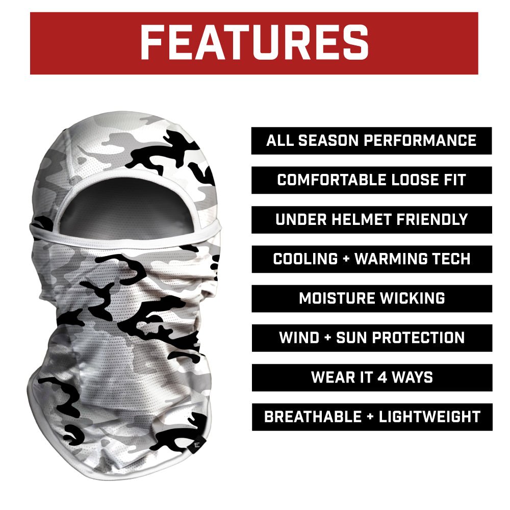 Snow Camo Balaclava Mask (Shiesty) - Maximum Velocity Sports
