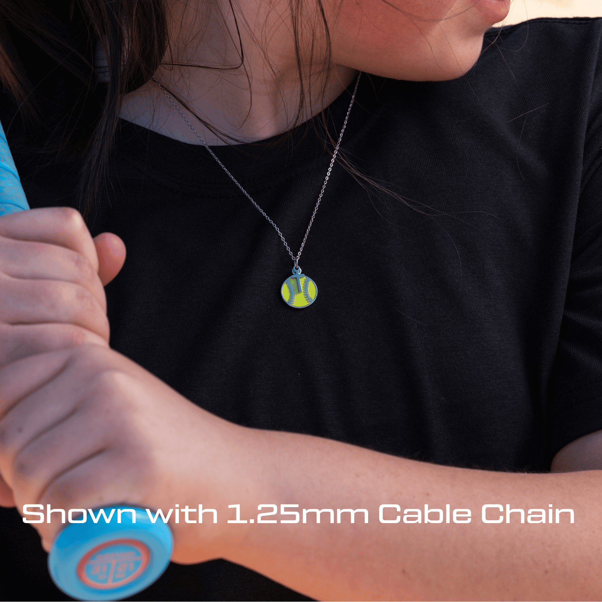 Softball Dangle Cross Necklace - Maximum Velocity Sports