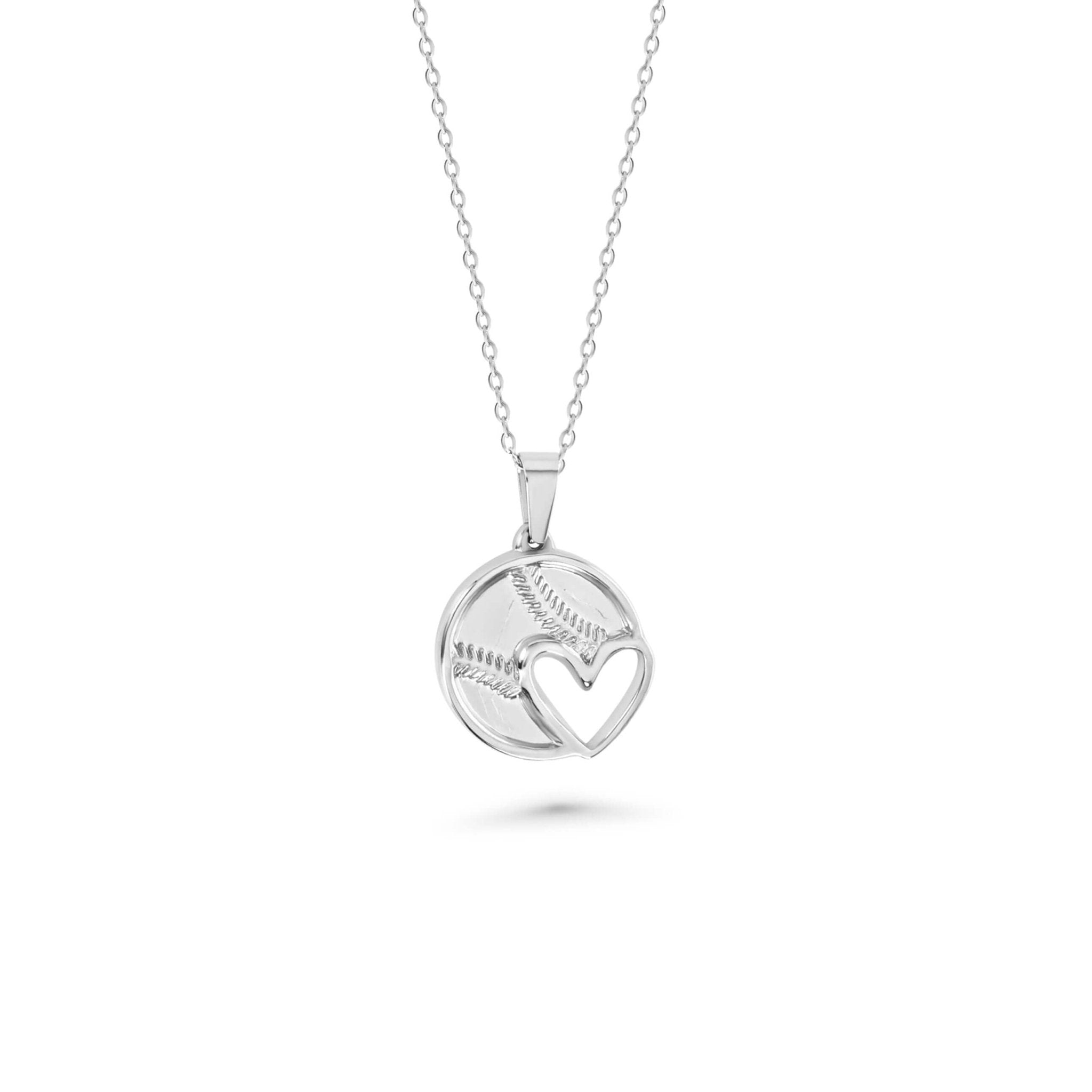 Softball Heart Necklace - Maximum Velocity Sports