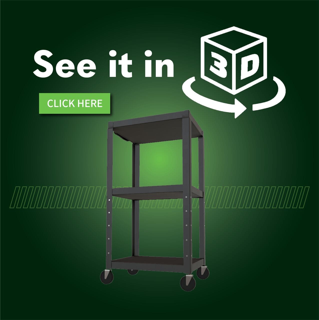 Steel Adjustable Height AV Cart - Maximum Velocity Sports