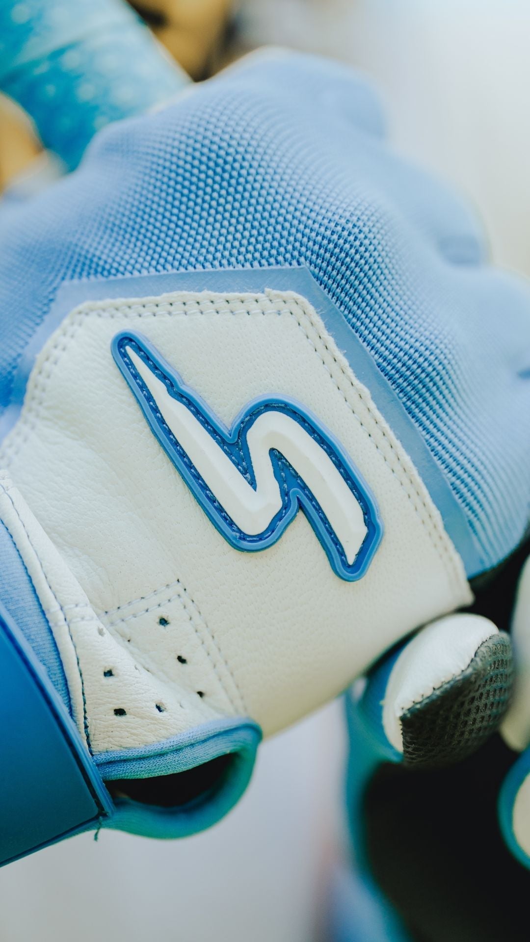 Sting Squad Batting Gloves - Columbia/White & Graphite - Maximum Velocity Sports