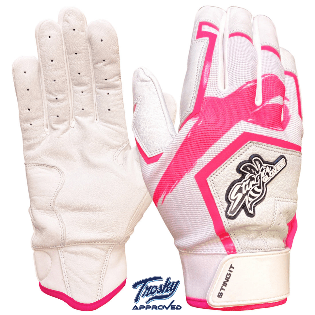 Sting Squad Batting Gloves - Pink Breast Cancer Awareness - Maximum Velocity Sports