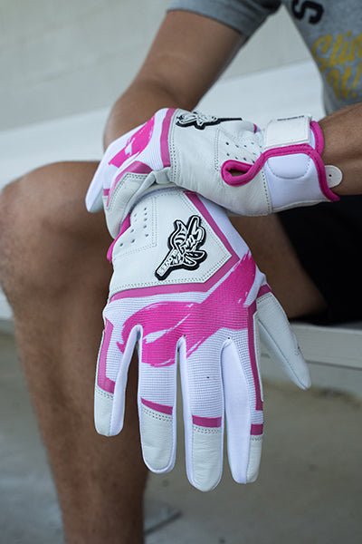 Sting Squad Batting Gloves - Pink Breast Cancer Awareness - Maximum Velocity Sports