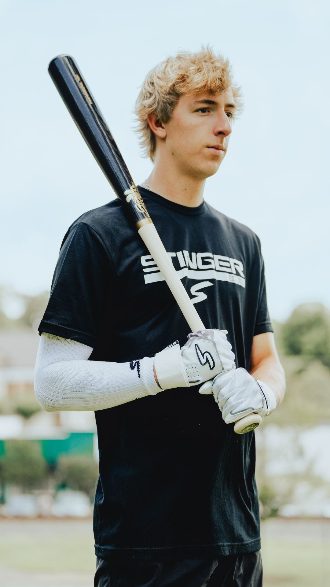 Sting Squad Batting Gloves - White Out - Maximum Velocity Sports